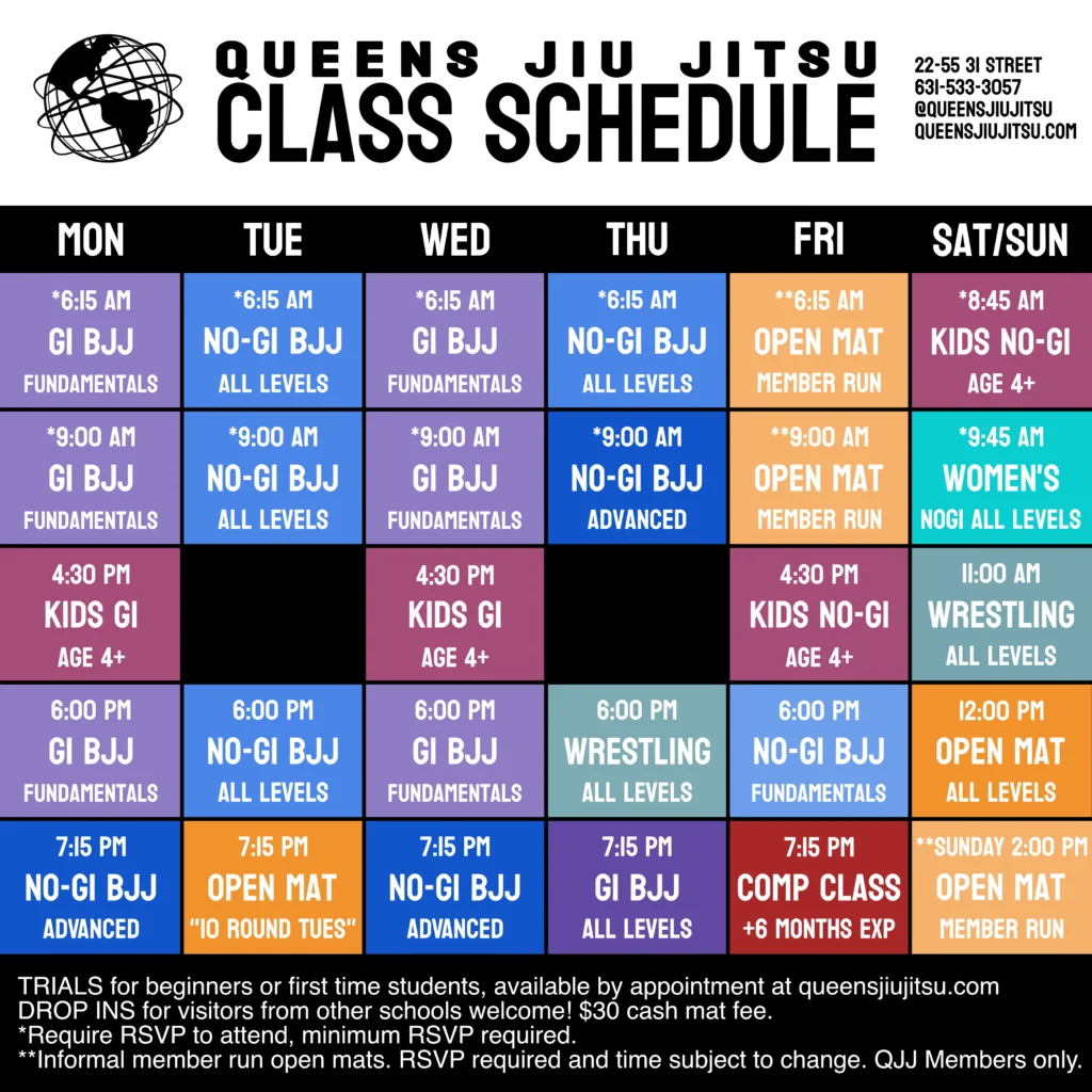 queens jiu jitsu schedule